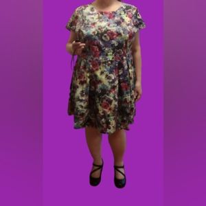 Simply Be floral cutout dress size 24